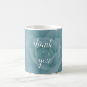 Dusty Blue Floral Vielen Dank Gastgeschenk Hochzei Kaffeetasse