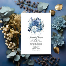 Dusty Blue Floral Wedding