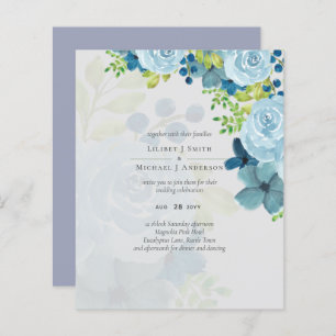 Dusty Blue Floral Wedding Trending Budget