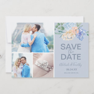 Dusty Blue Florals   Bild 3 Save The Date
