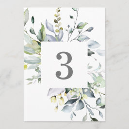 Dusty Blue Florals Tischnummern