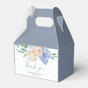 Dusty Blue Florals Vielen Dank Geschenkschachtel