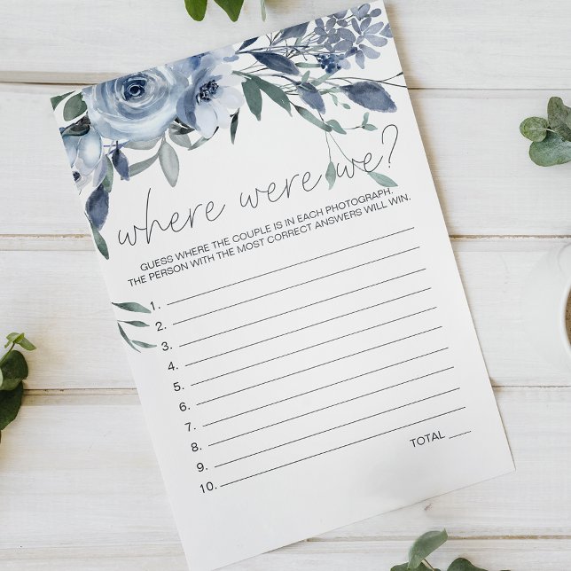 Dusty Blue Flowers Spiel wo wir waren Flyer (Von Creator hochgeladen)