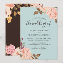 Dusty Blue Französisch Landschaft Blush Floral Wed