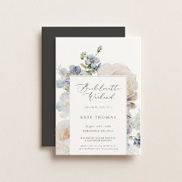 Dusty Blue Garden Floral Bachelorette Einladung