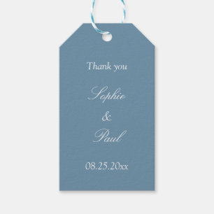 Dusty Blue Gastgeschenk Hochzeit Vielen Dank, dass Geschenkanhänger