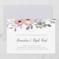 Dusty Blue Geometric Floral| Post-Hochzeitsfeier
