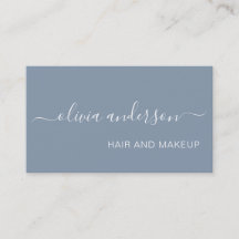 Dusty Blue Girly Simple Hair Makeup Salon