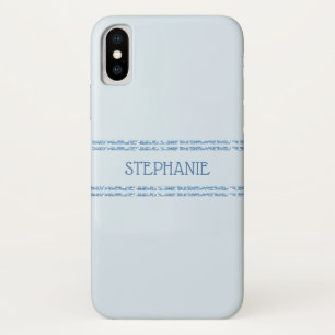 Dusty Blue Glitzer Stripes Personalisiert Case-Mate iPhone Hülle