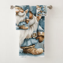 Dusty Blue Gnome und Weihnachtsbäume