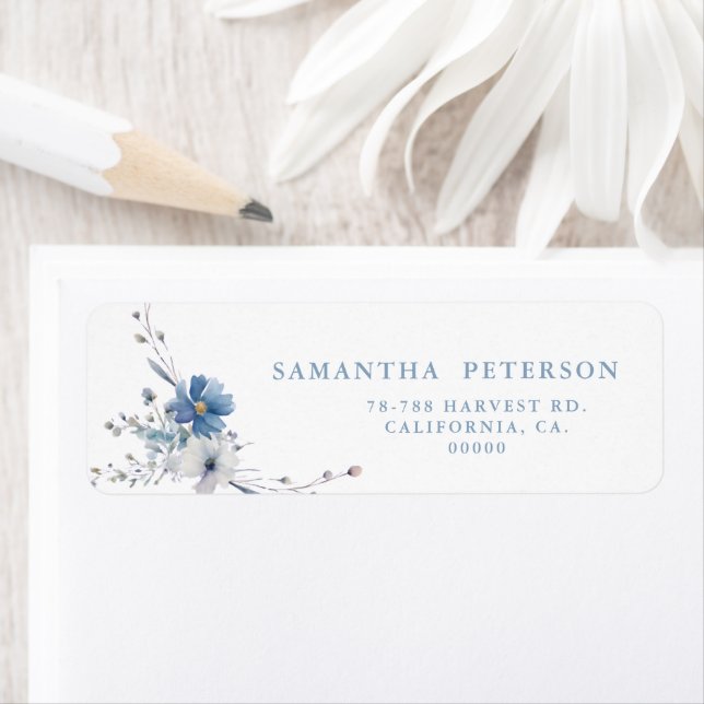 Dusty Blue Gold Floral Spring Bloom Wedding (Insitu)