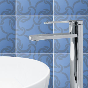 Dusty Blue Gray Celtic Knot Seamless Pattern Tile Fliese