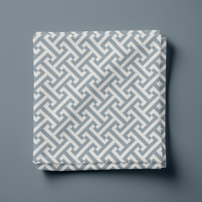 Dusty Blue Greece Key Pattern Stoff (Von Creator hochgeladen)