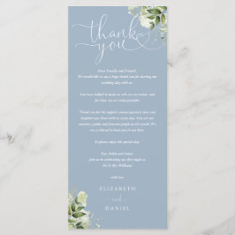 Dusty Blue Greenerding Wedding Vielen Dank Platzka Menükarte