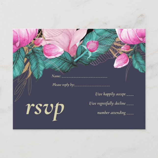 Dusty Blue Greenerity Wedding Stationery BUDGET Einladungspostkarte (Vorderseite)