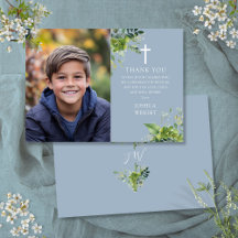 Dusty Blue Greenery Foto Confirmation
