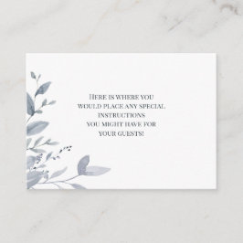 Dusty Blue Greenery Watercolor Begleitkarte