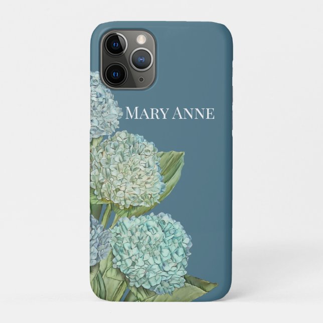 Dusty Blue Hydrangea Bouquet Case-Mate iPhone Hülle (Rückseite)