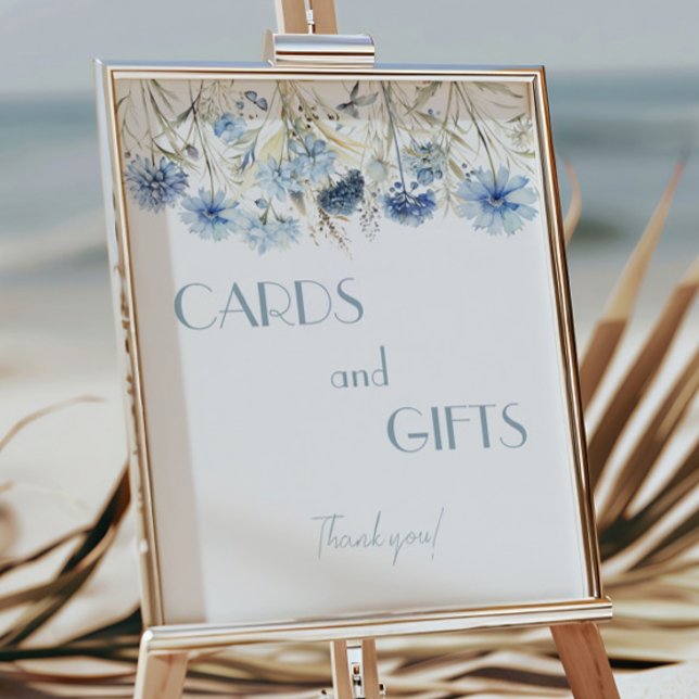 DUSTY Blue Hydrangea Kinderduschkarten und Geschen Poster (Von Creator hochgeladen)