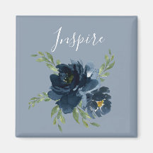 Dusty Blue Inspiriere Script Watercolor Elegant