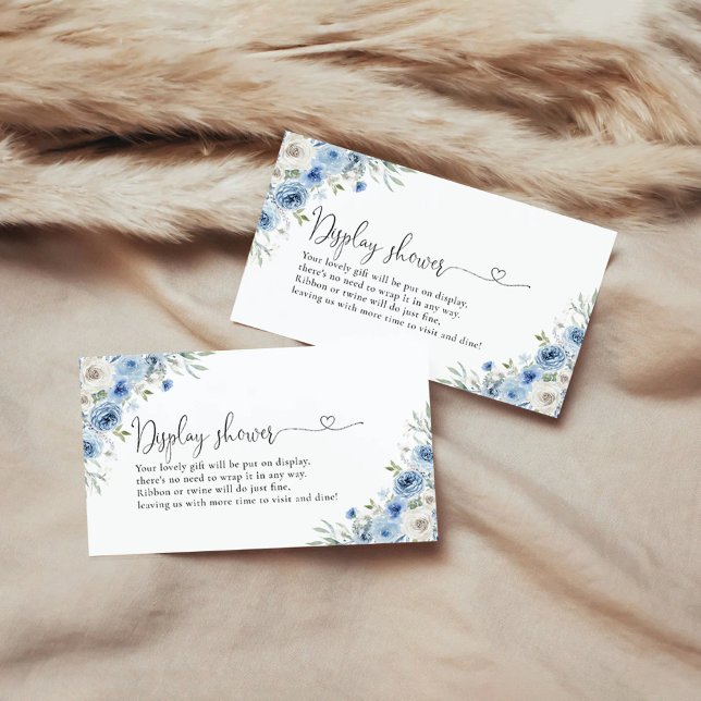 Dusty Blue Ivory Display Shower Enclosure Card Begleitkarte (Von Creator hochgeladen)