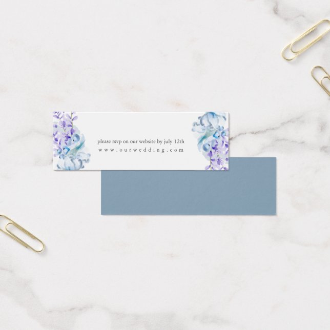 Dusty Blue Lavender Floral Wedding Website UAWG (Büro)