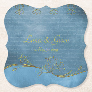 Dusty Blue Liebe Letter Untersetzer