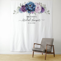 Dusty Blue Lila Navy Lilac Blooms Brautparty
