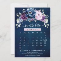 Dusty Blue Lila Navy Lilac Blooms Kalender Gerette