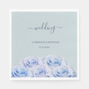 Dusty Blue Lilac Rose Grün Elegante Hochzeit Serviette