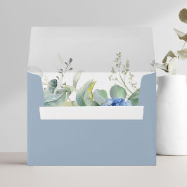 Dusty Blue Lined | Floral Hydrangea Wedding