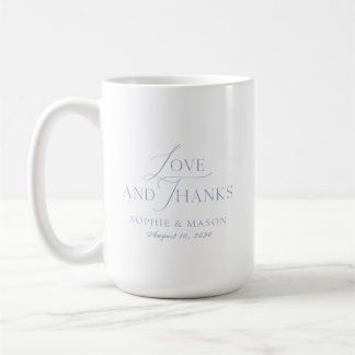 Dusty Blue Love and Thanks Wedding Mug Kaffeetasse