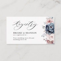 Dusty Blue Mauve Rose Pink Slate Wedding Registry