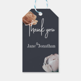 Dusty Blue Minimalblüte Geschenkanhänger