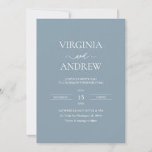 Dusty Blue Minimalist Wedding Monogram