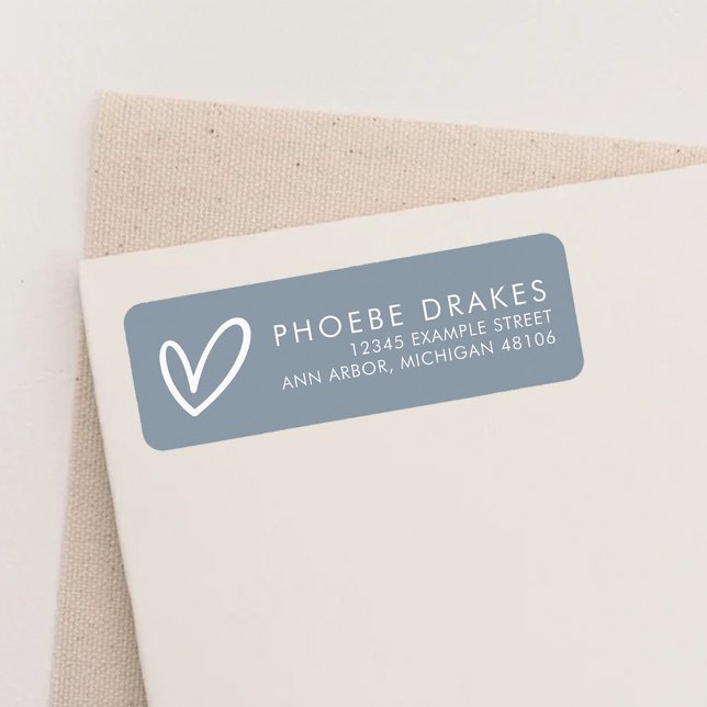 Dusty Blue Minimalistisch Brautparty Rücksendeadre (Von Creator hochgeladen)