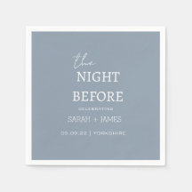 Dusty Blue Minimalistisch die Nacht vor der Hochze