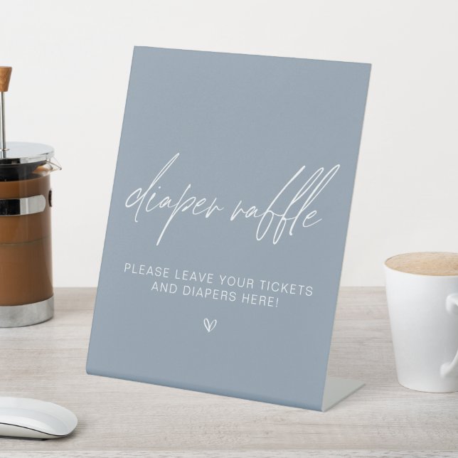 Dusty Blue Minimalistisch Dusche Windelwanne Sockelschild (In SItu)