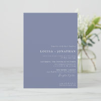 Dusty Blue Minimalistisch Layout Classic Wedding