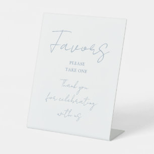 Dusty Blue Minimalistische Elegante Schrift Favori Sockelschild