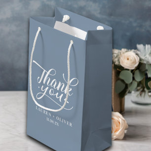 Dusty Blue Minimalistische Hochzeit Vielen Dank Kleine Geschenktüte