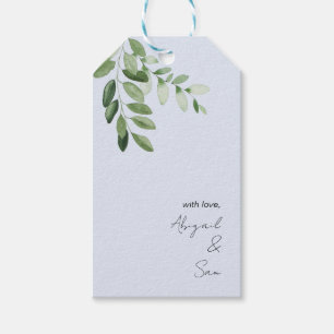 Dusty Blue mit Liebe Personalisierte Namen Hochzei Geschenkanhänger