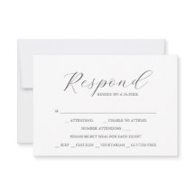 Dusty Blue mit RSVP-Karten für die Hauptmahlzeit