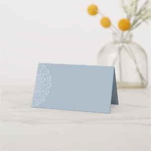 Dusty Blue mit White mandala Blank Platzkarten