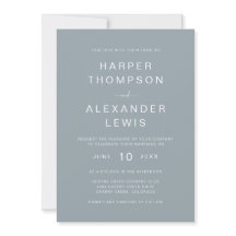 Dusty Blue Modern Typografy Wedding