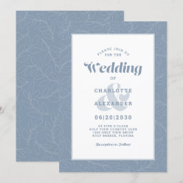 Dusty Blue | Modernes, einfaches Muster für Abstra Einladung