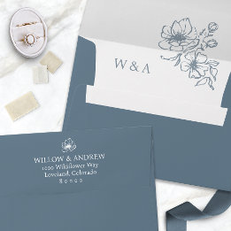 Dusty Blue Monogram Wedding