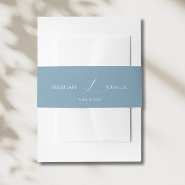 Dusty Blue Monogram Wedding Bly Band