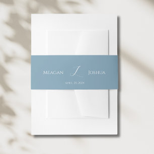 Dusty Blue Monogram Wedding Bly Band