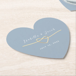 Dusty Blue Monogram Wedding Untersetzer
